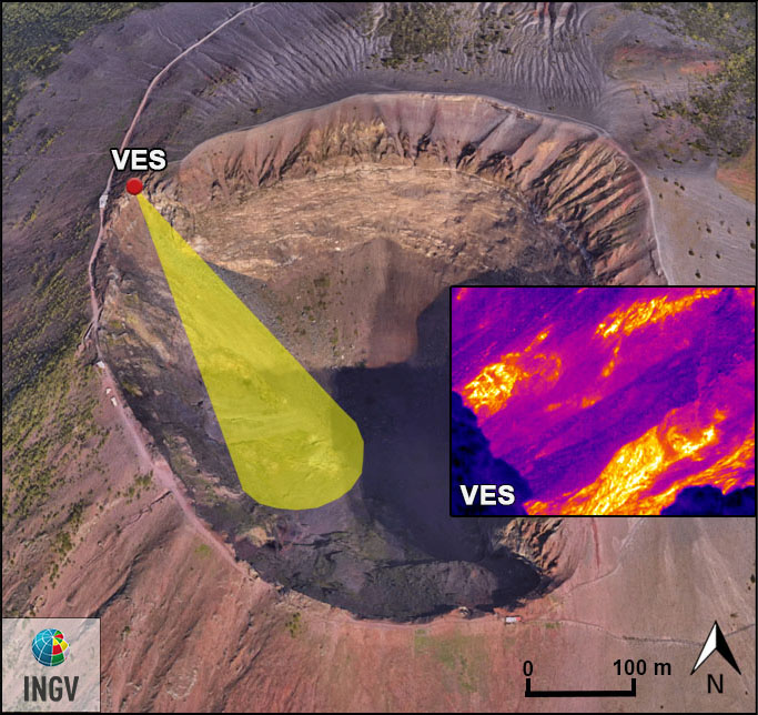 Vesuvio - Rete permanente all'infrarosso termico