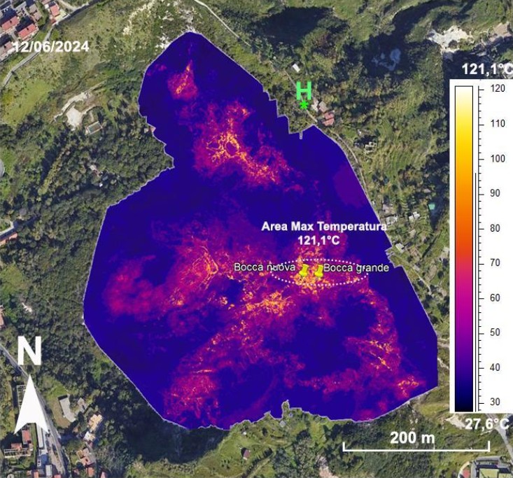 Immagini termiche da drone alla Solfatara