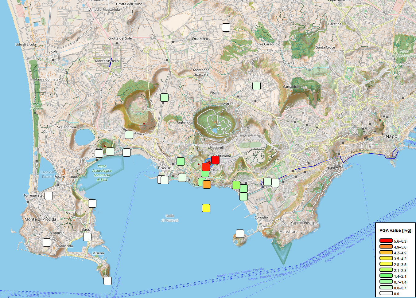 Campi Flegrei shakemap eq3.0 19.02.2025 04.11