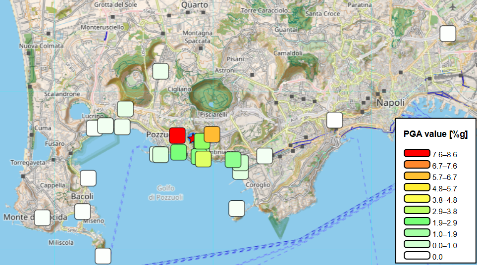 shakemap CF Md 3.1 del 06.01.2026 ore 03.23