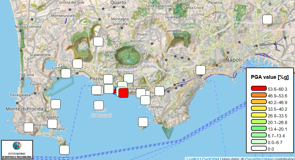 shakemap CF Md 3.1 del 1.08.2026 ore 01:20