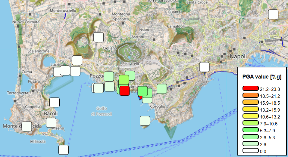 shakemap CF Md 3.0 del 22.11.2025 ore 18:55