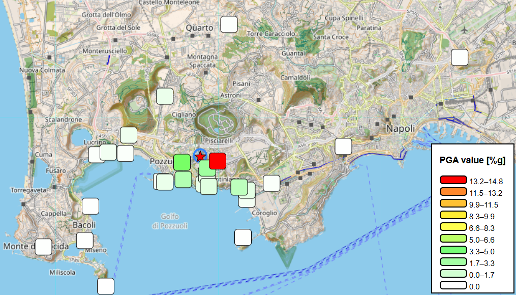shakemap CF Md 3.1 del 26.10.2025 ore 00:51
