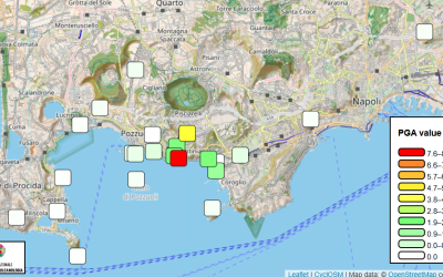 Campi Flegrei - Mappa di scuotimento per l'evento Md 3.0 del 01.08.2026 ore 05:49:26