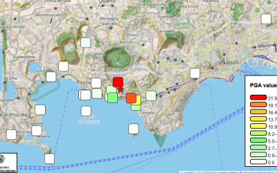 Campi Flegrei - Mappa di scuotimento per l'evento Md 3.1 del 31.07.2026 ore 23:35:39