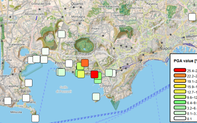 Campi Flegrei - Mappa di scuotimento per l'evento Md 3.3 del 07.04.2026 ore 04:32:57