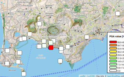 Campi Flegrei - Mappa di scuotimento per l'evento Md 3.3 del 31.08.2025 ore 16:10:13