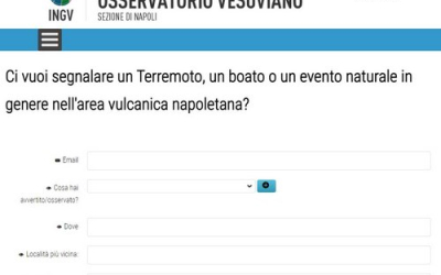 Il nuovo form online per segnalare un evento naturale nell'area napoletana
