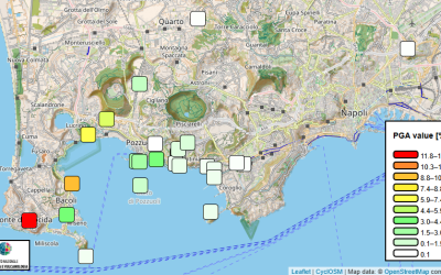 Campi Flegrei - Mappa di scuotimento per l'evento Md 3.6 del 25.06.2026 ore 4:14:52