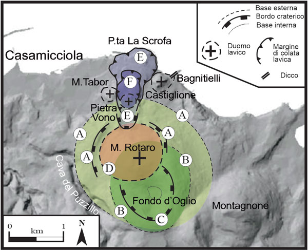 Schema complesso vulcanico del Rotaro