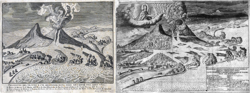Tavole raffiguranti l'eruzione del 1631