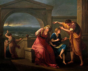 A. Kauffmann, dipinto raffigurante Plinio il Vecchio, XVIII sec.